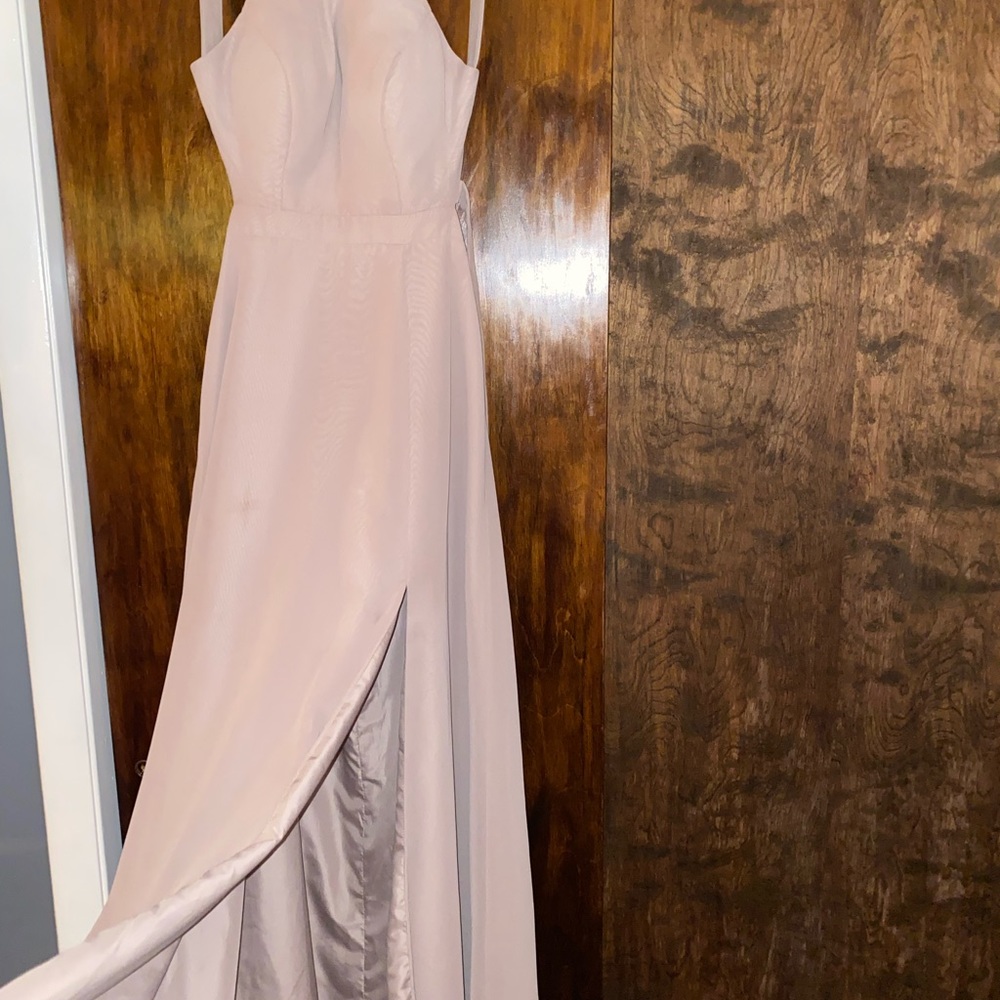 Azazie taupe bridesmaid dress - Picture 11 of 14
